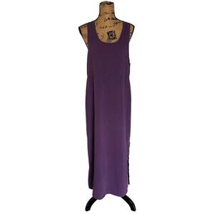 BTB Better Than Basic Canada Plum Cotton Straight Maxi Jumper Dress Women’s L